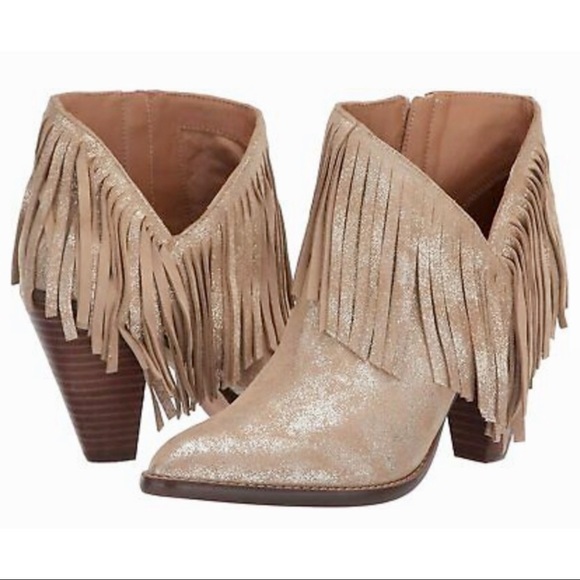 SOLD Jessica Simpson Jewels Fringe Booties - Picture 2 of 7